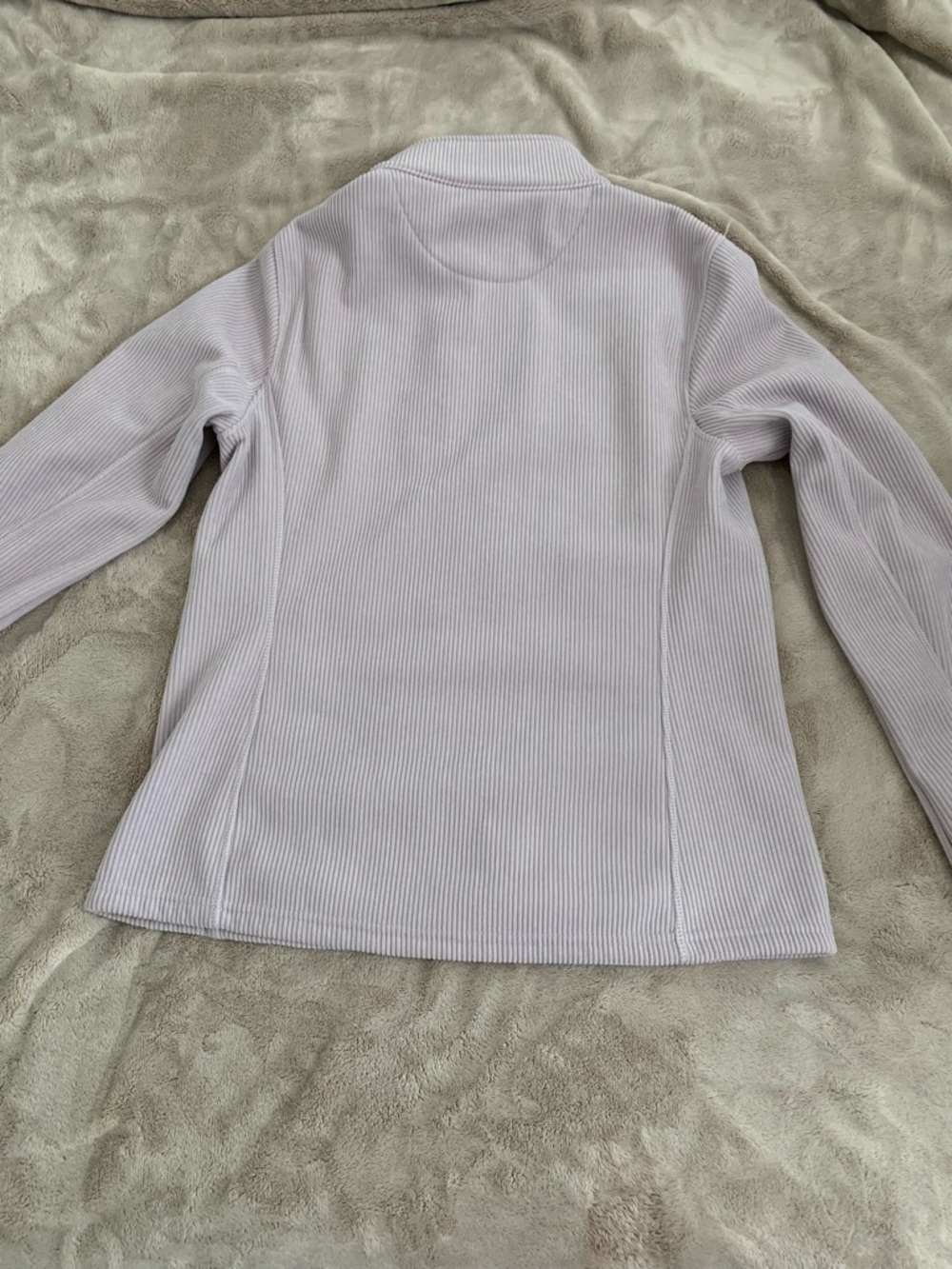 Lightweight Ribbed Zip-Up Jacket in Light Lavenderu - Picture 4 of 6